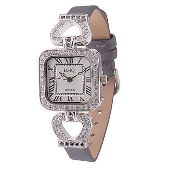QVC Diamonique Silvertone Vintage Style Watch   0036